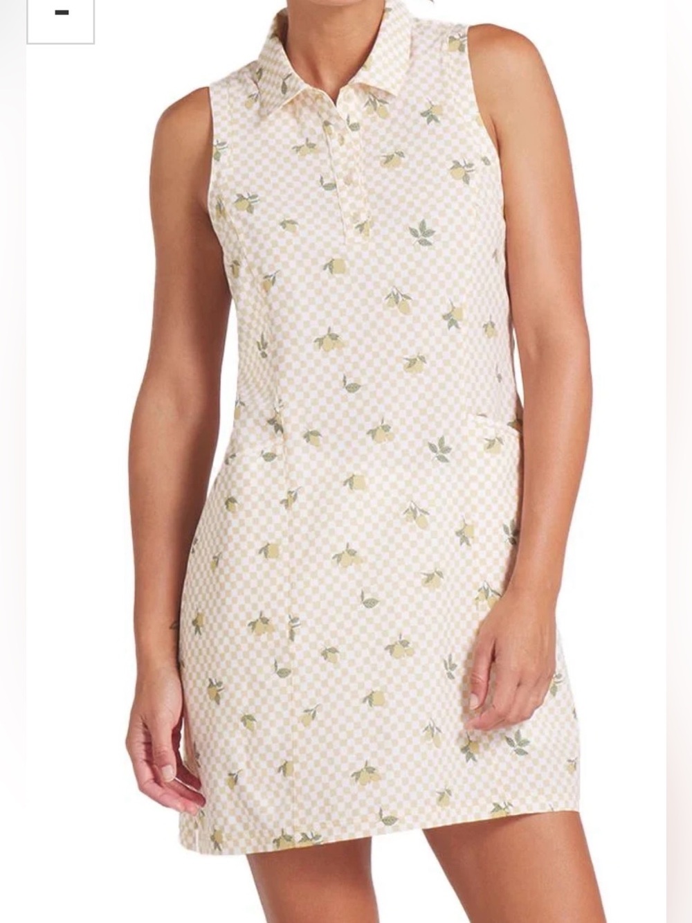 Puma Yellow Lemons Woven Sleeveless Golf Dress XXL